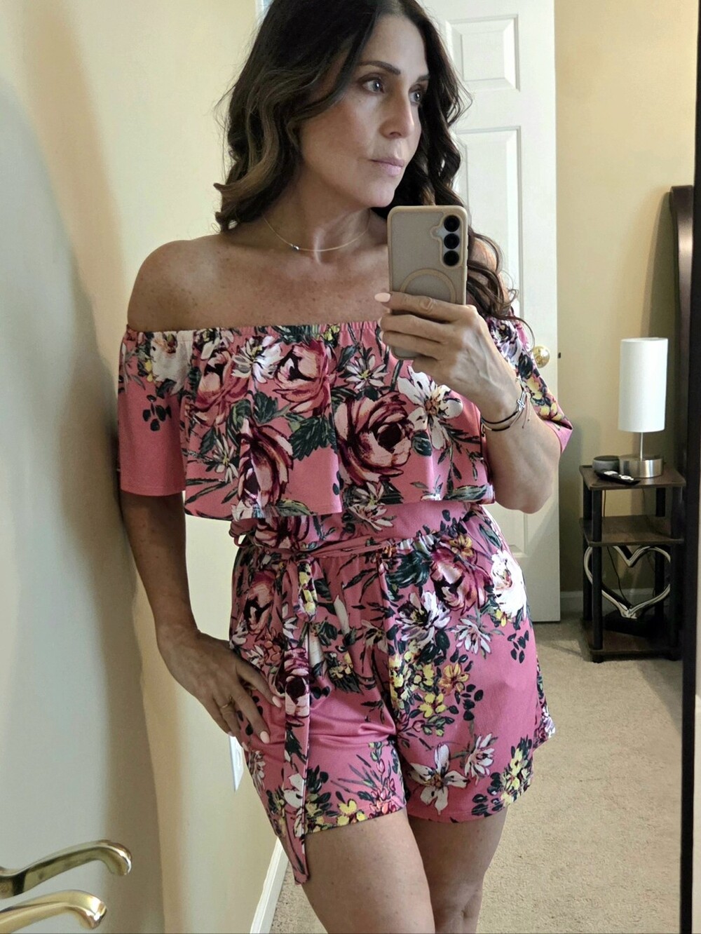Veronica M Pink Floral Maxi Dress